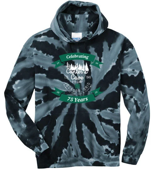 Canvas site bag-Canter's Cave Tie Dye Hooded Sweatshirt - 75th Anniversary