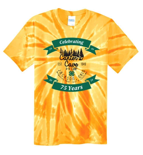 Curved site spoon-Canter's Cave Tie Dye T-Shirt - 75th Anniversary