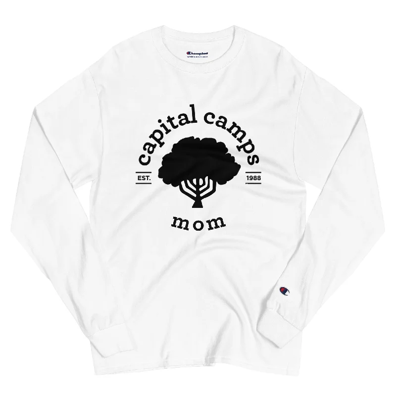 Durable tent base-Capital Camps Champion Long Sleeve T-shirt - Mom