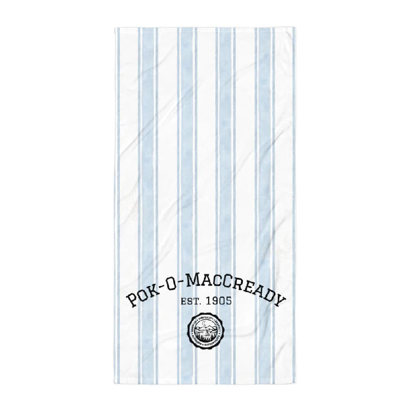 Elastic site straps-Poko Blue/White Striped Towel