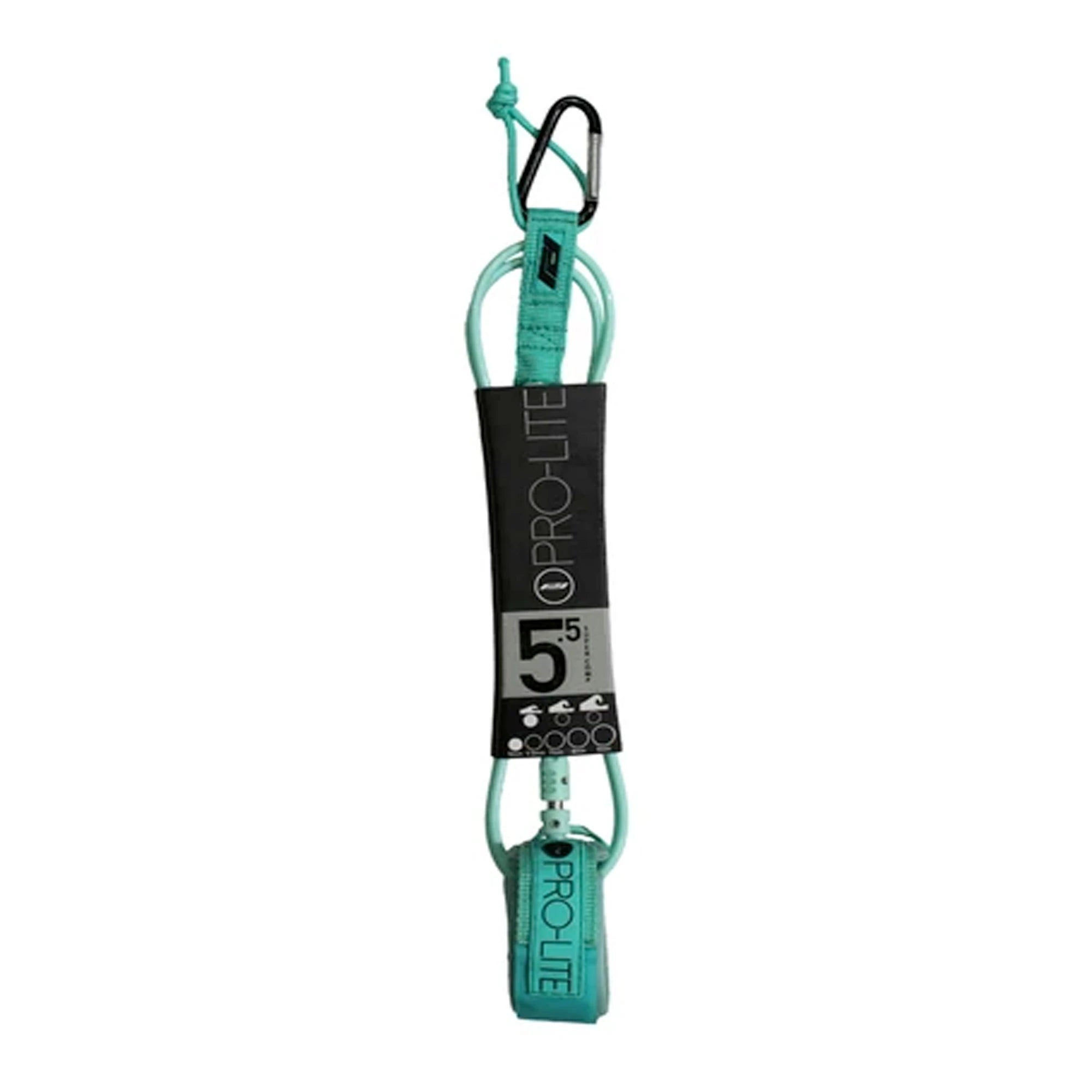 Breathable softshell trekking jacket-Pro-Lite 5.5' Super Comp Double Swivel Surfboard Leash - Teal