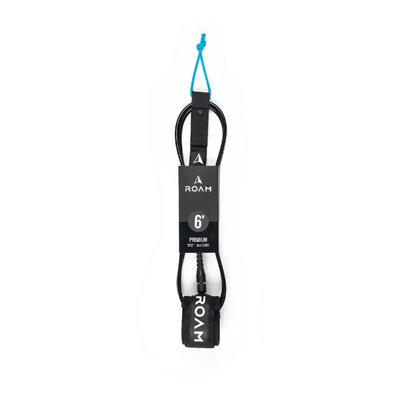 Rechargeable campsite beacon light-Roam 6' Premium Surfboard Leash - Black