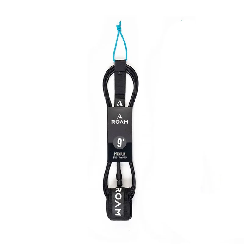 High-pressure camping water bottle-Roam 9' Premium Surfboard Leash - Black